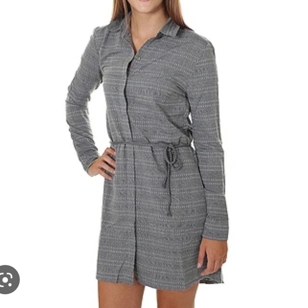 Roxy Crazy Whisper Long Sleeve Shirt Dress